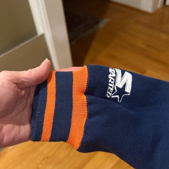 STARTER Navy and Orange Crewneck Sweater - Picture 6 of 6